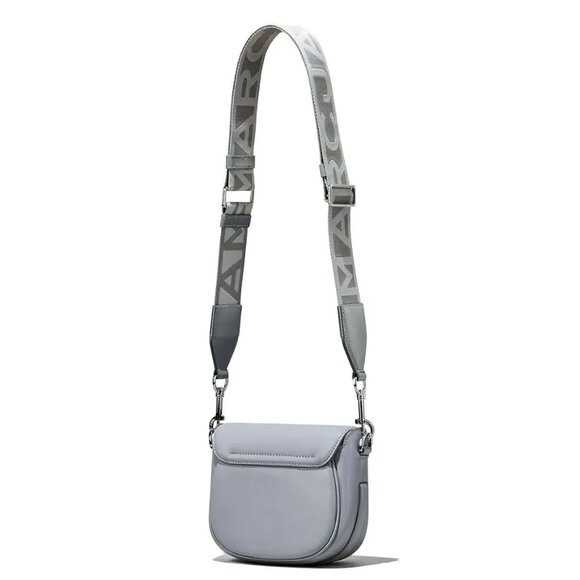 Marc Jacobs Women's The Messenger Saddle Bag Small In Leather Gray OS - Picture 7 of 14